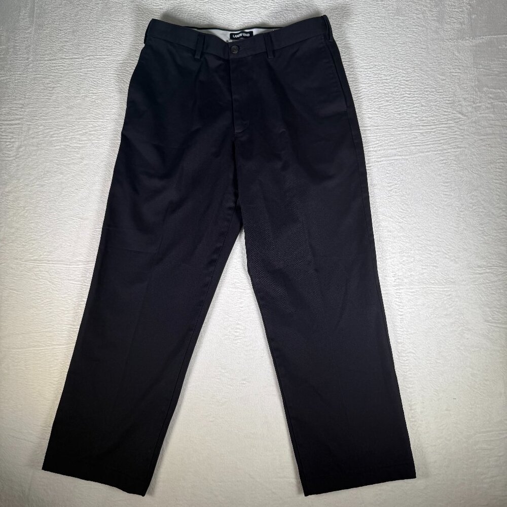 LANDS END Black Traditional Fit Dress Pants Size 32